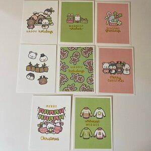 Hubman And Chubgirl Christmas Holiday Greeting Cards Set Of 8